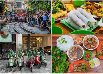 Hanoi vintage Vespa Foodie Experience + Train Street + Back Street $ 78/ person 